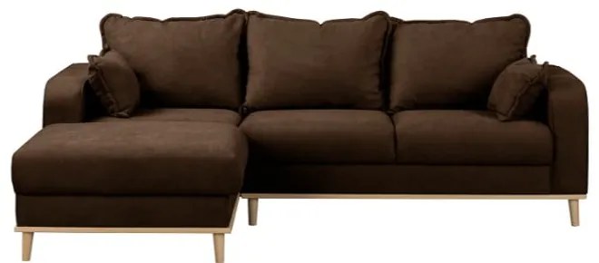 Divano angolare marrone scuro (angolo sinistro) Beata - Ropez