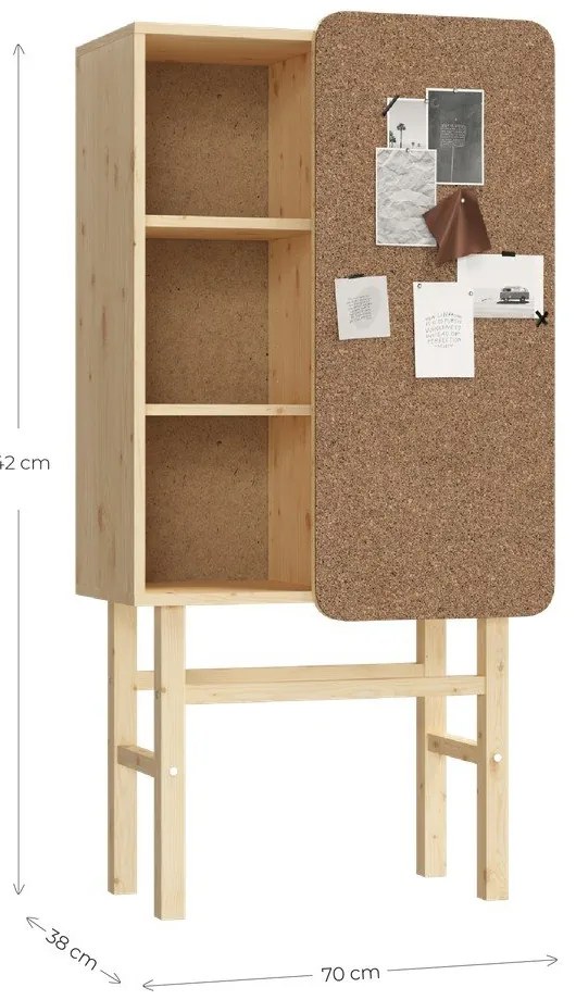 Libreria in legno di pino 70x142 cm Slide - Karup Design