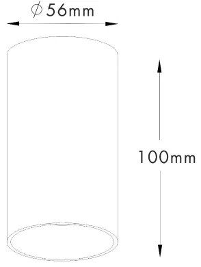 Zuma Line 92680-N - Faretto TUBA SL 1xGU10/50W/230V nero