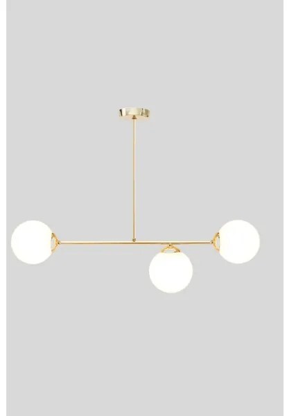 Lampadario a sospensione con supporto rigido FIRA 3xE27/60W/230V oro