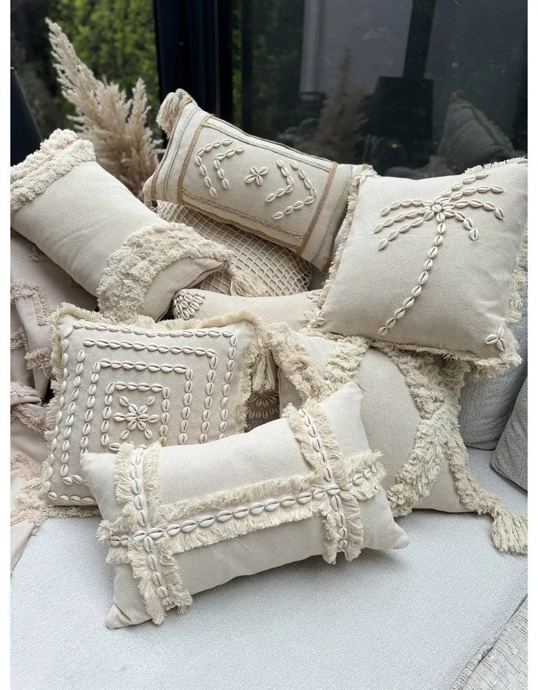 Federa decorativa in cotone 30x50 cm Seashells – Mioli Decor