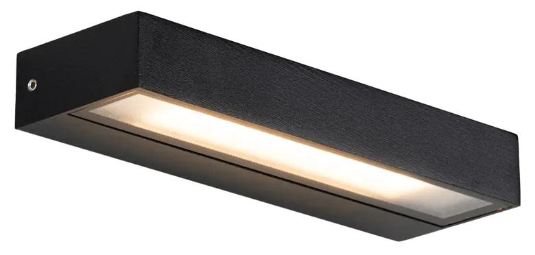 Lampada da parete moderna nera con LED IP65 - Hannah