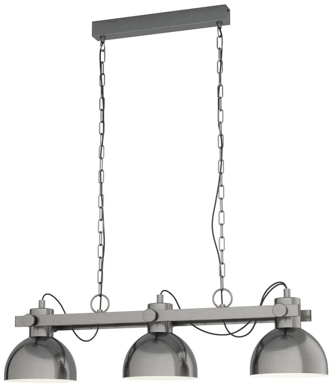 Lampadario Industriale Lubenham nichel 3x E27 EGLO