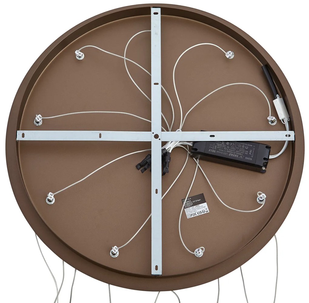 Lampada a sospensione di design bronzo scuro a 9 luci con LED dimmerabile a 3 livelli - Vide Anella