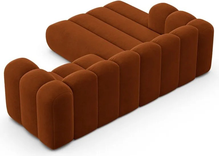 Divano angolare arancione ad angolo sinistro Lupine - Micadoni Home