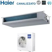 Climatizzatore Condizionatore Haier Inverter Canalizzato Canalizzabile Media Prevalenza 36000 Btu AD105S2SM3FA Trifase R-32 Wi-Fi Optional Comando a filo Haier YR-E17A