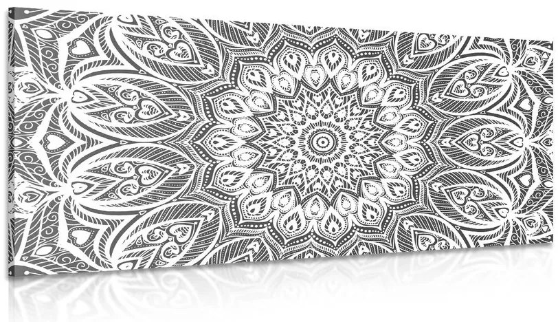 Quadro su tela – Mandala armonia in bianco e nero