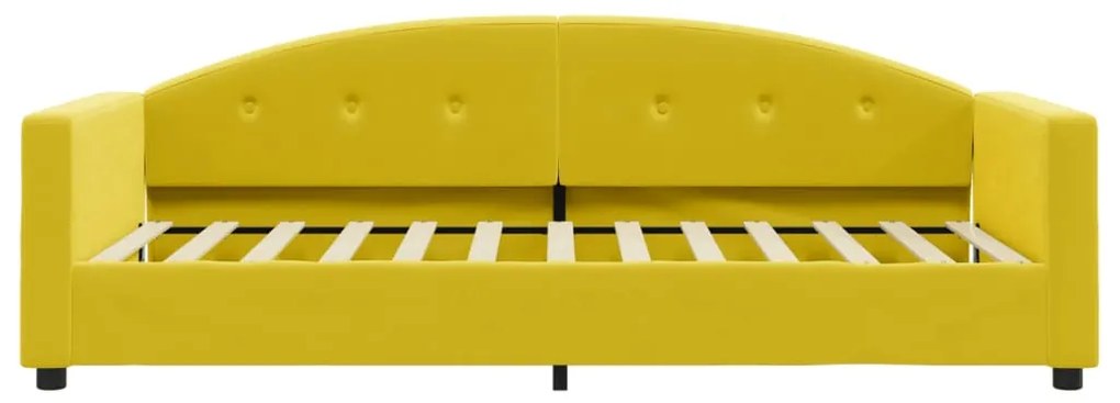 Letto da giorno giallo 90x200 cm in velluto