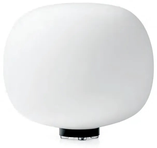 Lampada da tavolo 30 cm diametro in vetro soffiato bianco latte Bombo Miloox