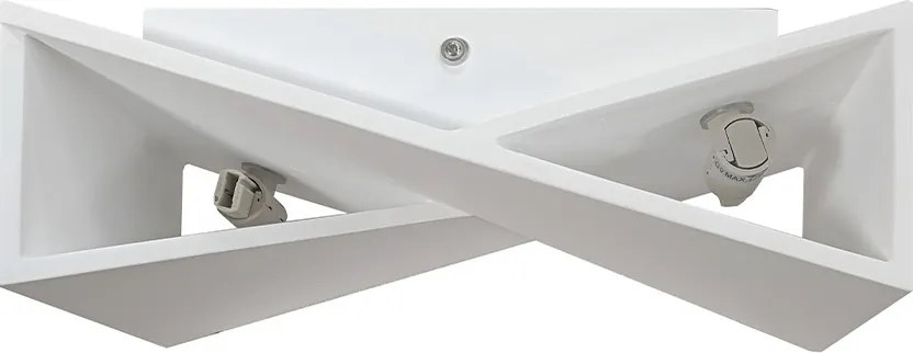 Applique da Parete 2xG9 a Clessidra in Gesso Pitturabile
