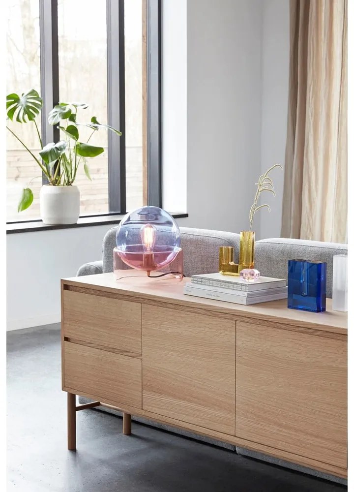 Vaso in vetro blu fatto a mano Sena - Hübsch