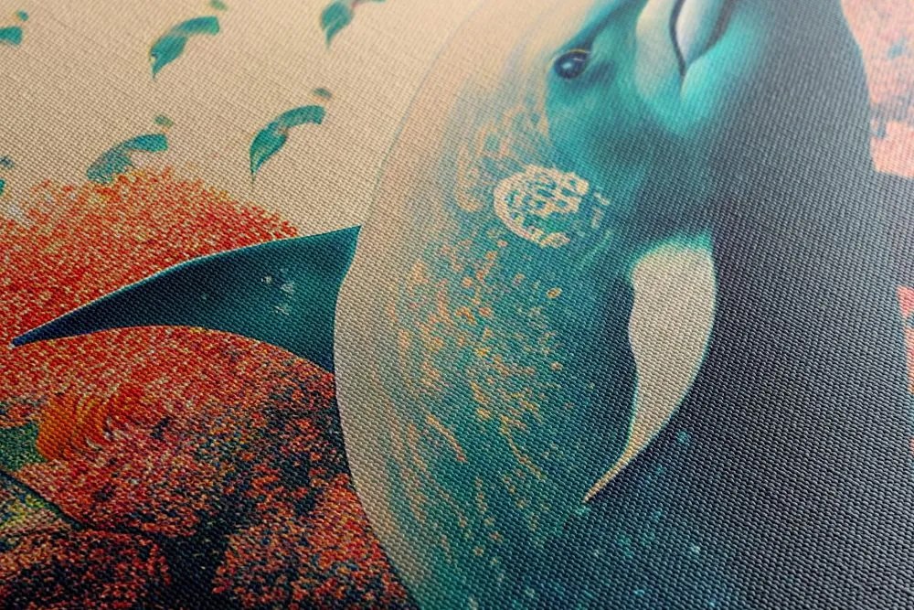 Stampa su tela – Delfini surrealisti