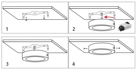 Plafoniera LED LED/18W/230V 4200K diametro 21 cm bianco