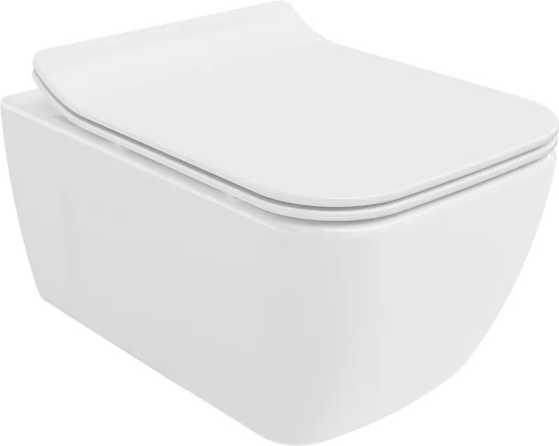 Mexen Margo WC Rimless con sedile a chiusura rallentata slim, duroplast, bianco lucido - 30420800