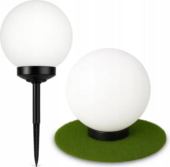 Lampada solare a LED LED/1,2V 6500K 200 mAh Ø 25 cm IP44 bianco/nero