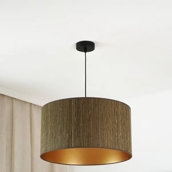 Brilagi - Lampadario a sospensione con filo BOSTON ROLLER 1xE27/15W/230V diametro 45 cm marrone/oro