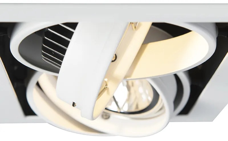 Faretto incasso bianco orientabile AR111 2 luci - Oneon