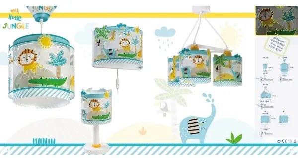 Dalber D-76112 - Lampadario per bambini MY LITTLE JUNGLE 1xE27/15W/230V