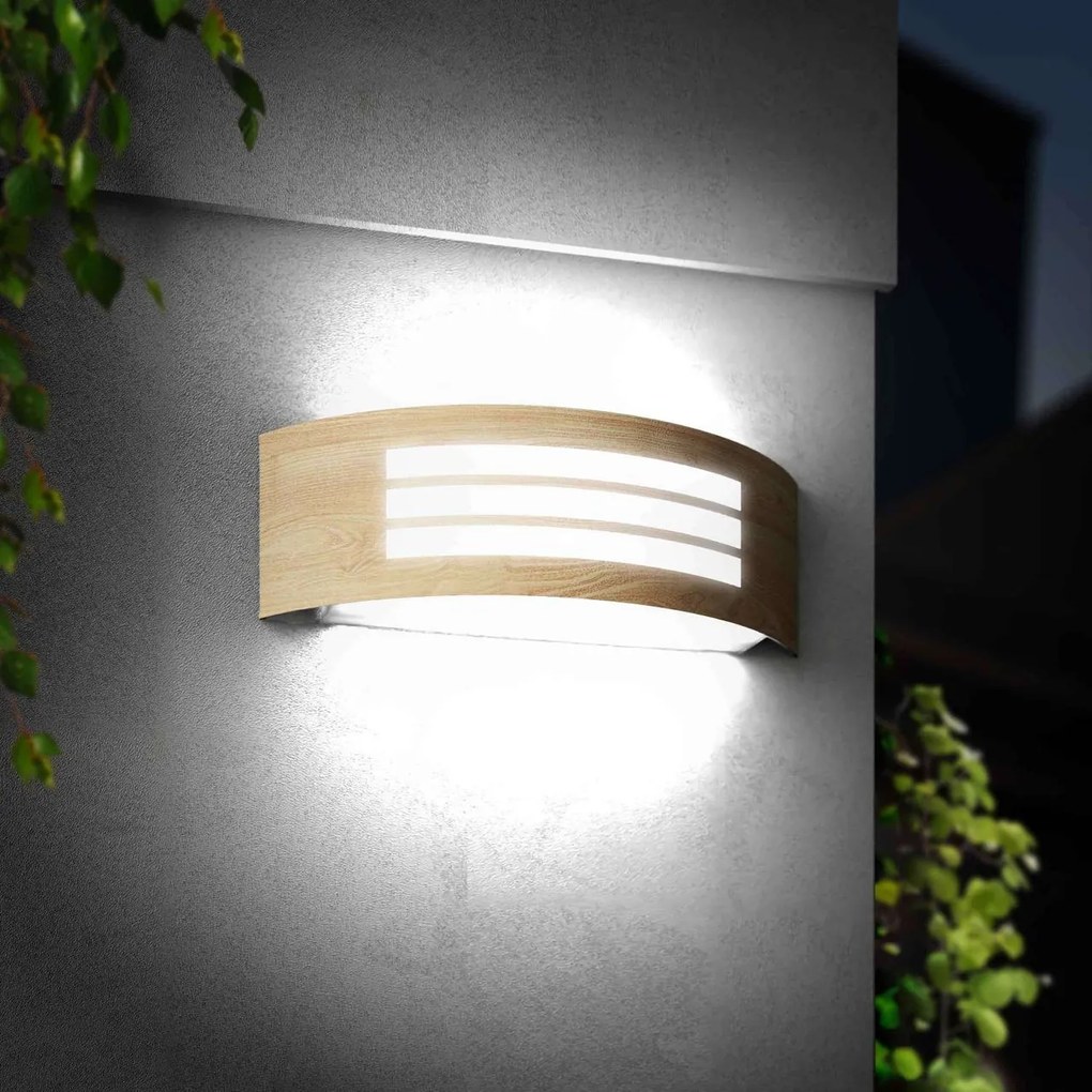 Applique Legno E27 IP54 da Esterno Antiabbagliamento - Serie SHELL