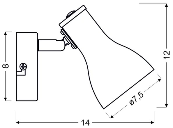 Applique JULIE 1xE14/40W/230V grigio