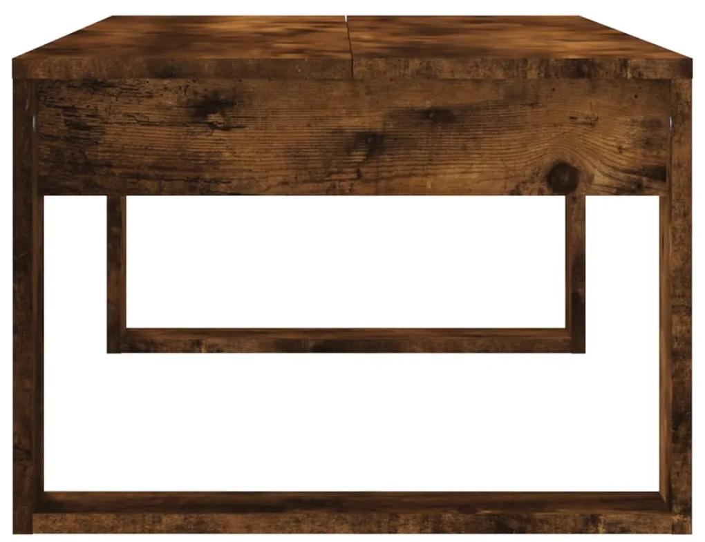 Tavolino da salotto rovere fumo 102x50x35 cm legno multistrato