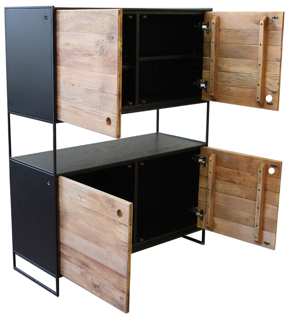 PINUS BLACK - credenza in legno massiccio