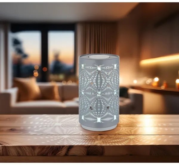 Globo 21018G - Lampada da tavolo LED RGB AMIYAH LED/1W/5V 500 mAh grigia