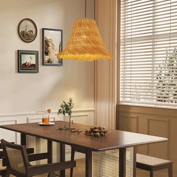Immax 08273L - Lampadario a sospensione con filo NATURALEZA 1xE27/40W/230V diametro 45 cm rattan