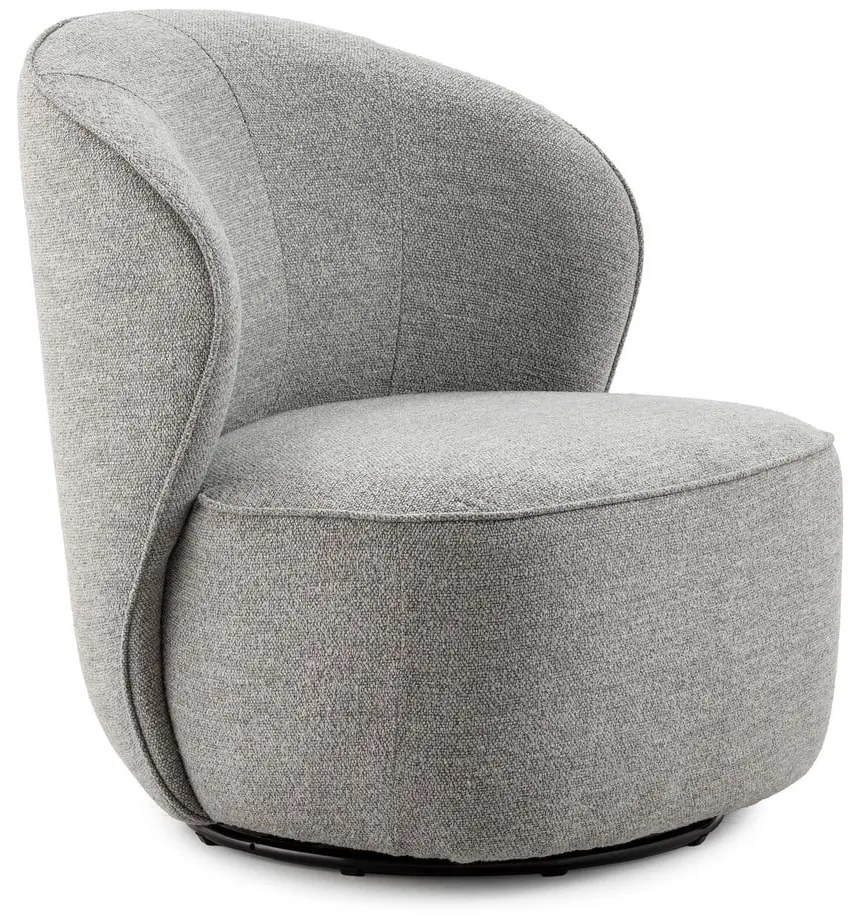 Poltrona grigio chiaro girevole Edna – MOME