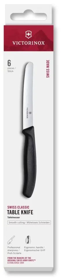 Victorinox - Set di coltelli per verdure SWISS CLASSIC 11 cm 6 pezzi nero