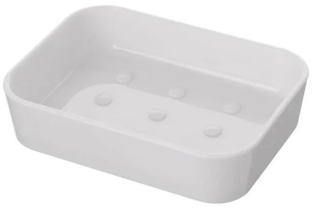 Portasapone Moderno in Plastica Bianco da Appoggio Star
