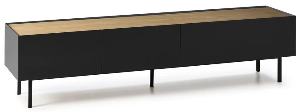 Tavolo TV in rovere nero e naturale 180x45 cm Arista - Teulat