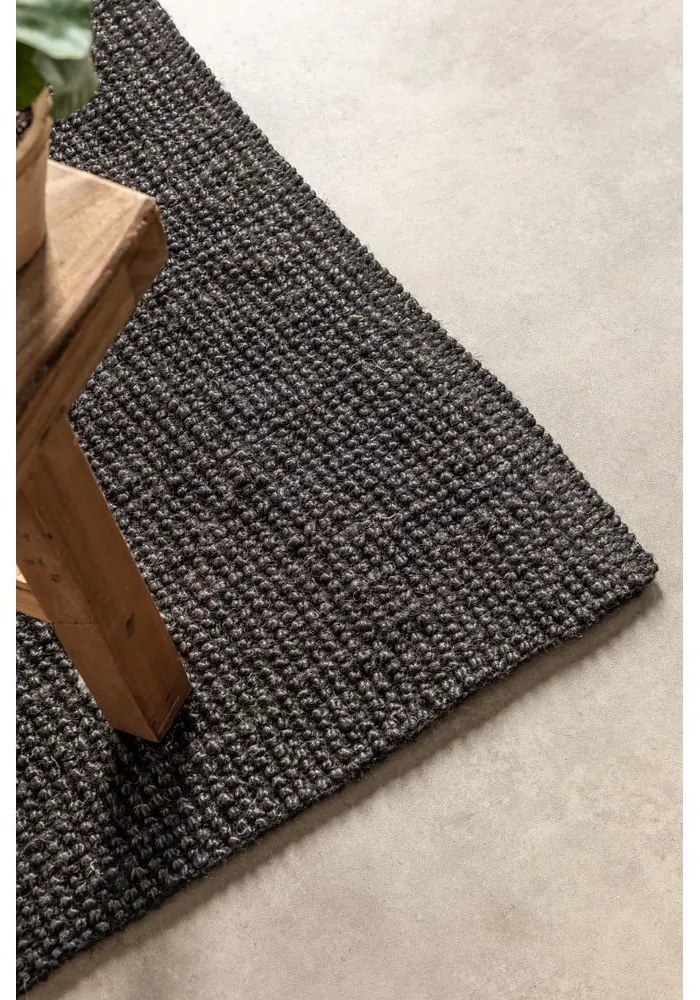 Passatoia nera in iuta 80x200 cm Bouclé – Hanse Home