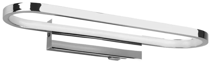 Lampada da parete a LED in argento lucido (lunghezza 40 cm) Gianni - Trio