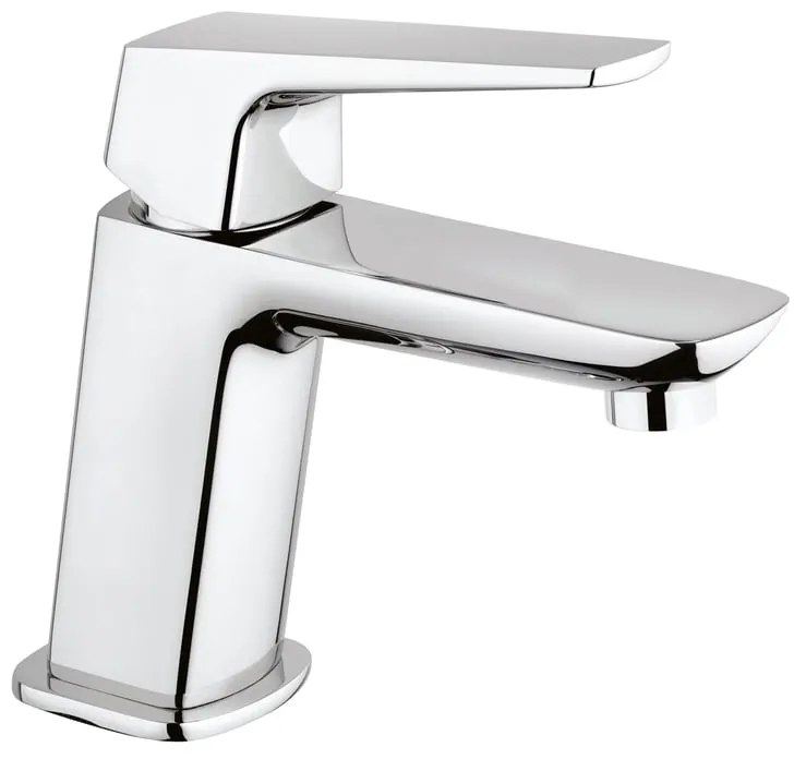 Rubinetto per lavabo a canna bassa getto laminare cristallino Spartaco cromato lucido MAMOLI