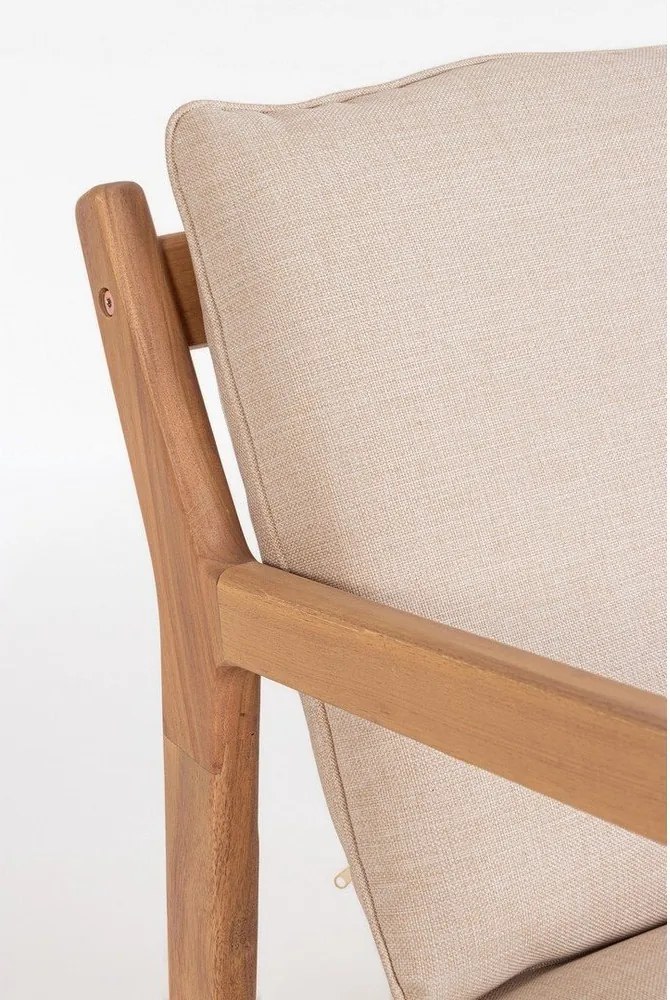 Set di mobili da giardino di colore naturale in acacia massiccia per 4 persone Danubio – Bizzotto