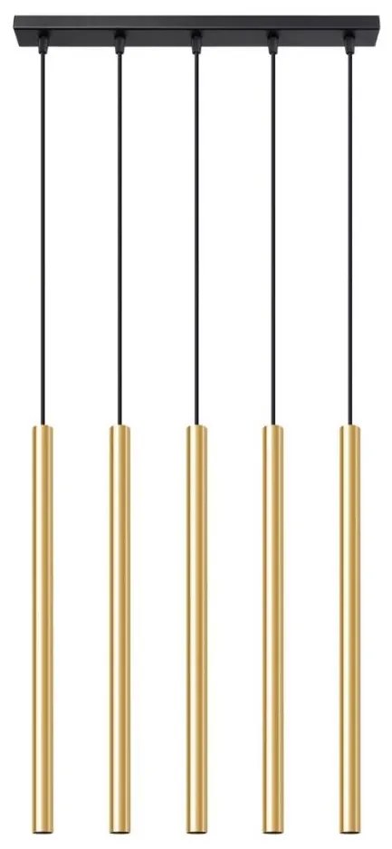 Sollux SL.1198 - Lampadario a sospensione con filo PASTELO 5xG9/8W/230V oro
