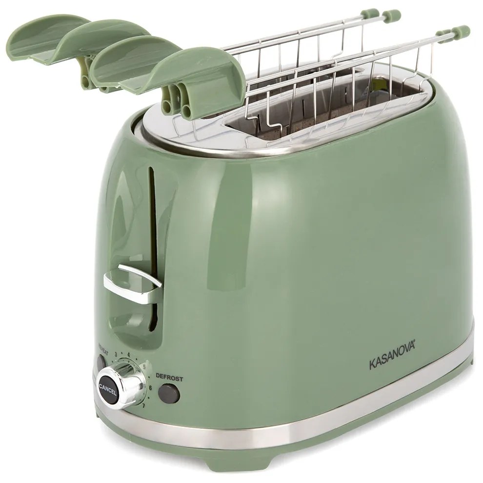 Tostapane 2 fette 7 livelli di tostatura 850 W verde