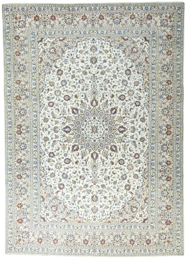 Kashan Tappeto persiano 400 x 290 Beige (Iran) Annodato A Mano
