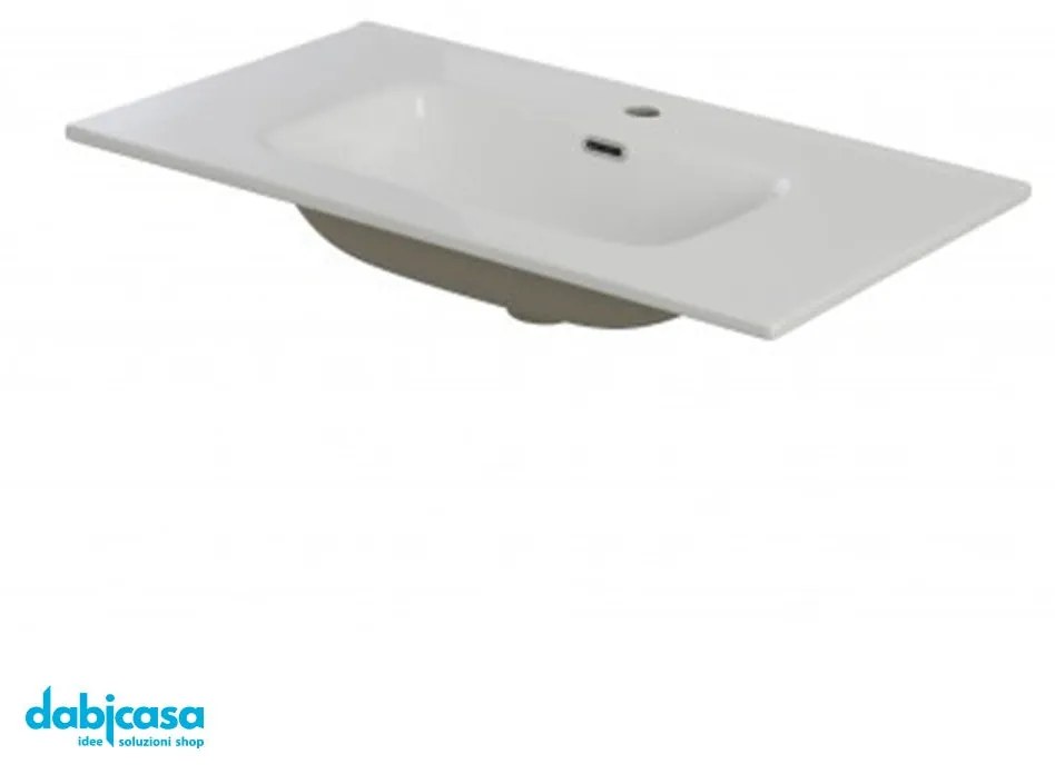 Lavabo Consolle "Cherry" in ceramica a filo da incasso 90x47