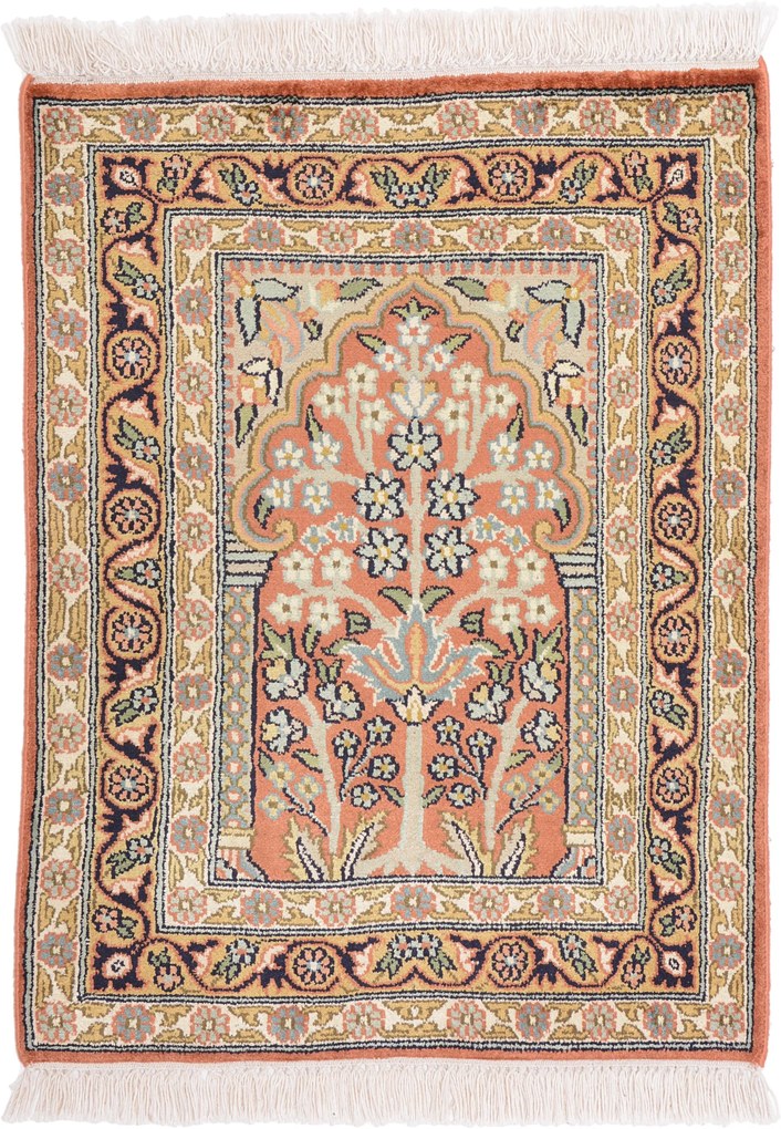 Cashmere Silk Tappeto orientale 60 x 50 (Indian) Annodato A Mano