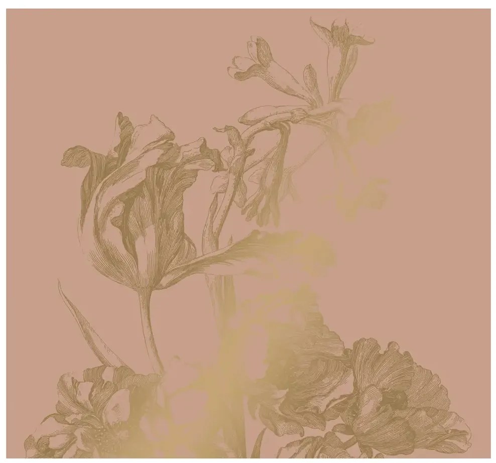 KEK Amsterdam Carta da parati panoramica Engraved Flowers Gold 4 - L