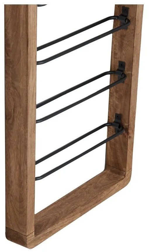 Portabottiglie da parete marrone per 8 bottiglie di vino Sorrento - Light &amp; Living