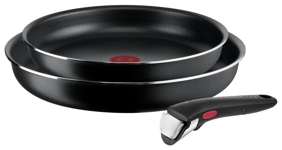 Set di pentole in alluminio 3 pezzi Ingenio Easy Cook &amp; Clean Black - Tefal