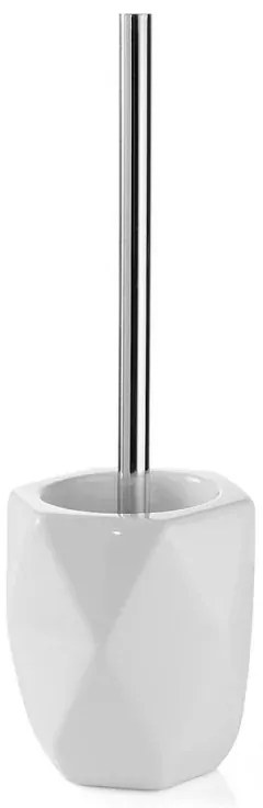 Portascopino bagno dappoggio bianco Gedy serie Dalia in ceramica
