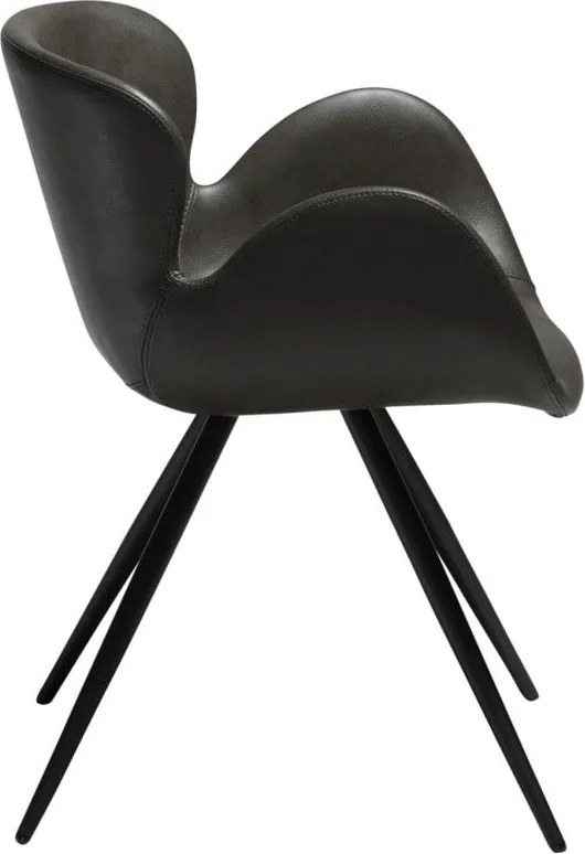 Sedia da pranzo grigia in imbottito con braccioli Gaia – DAN-FORM Denmark