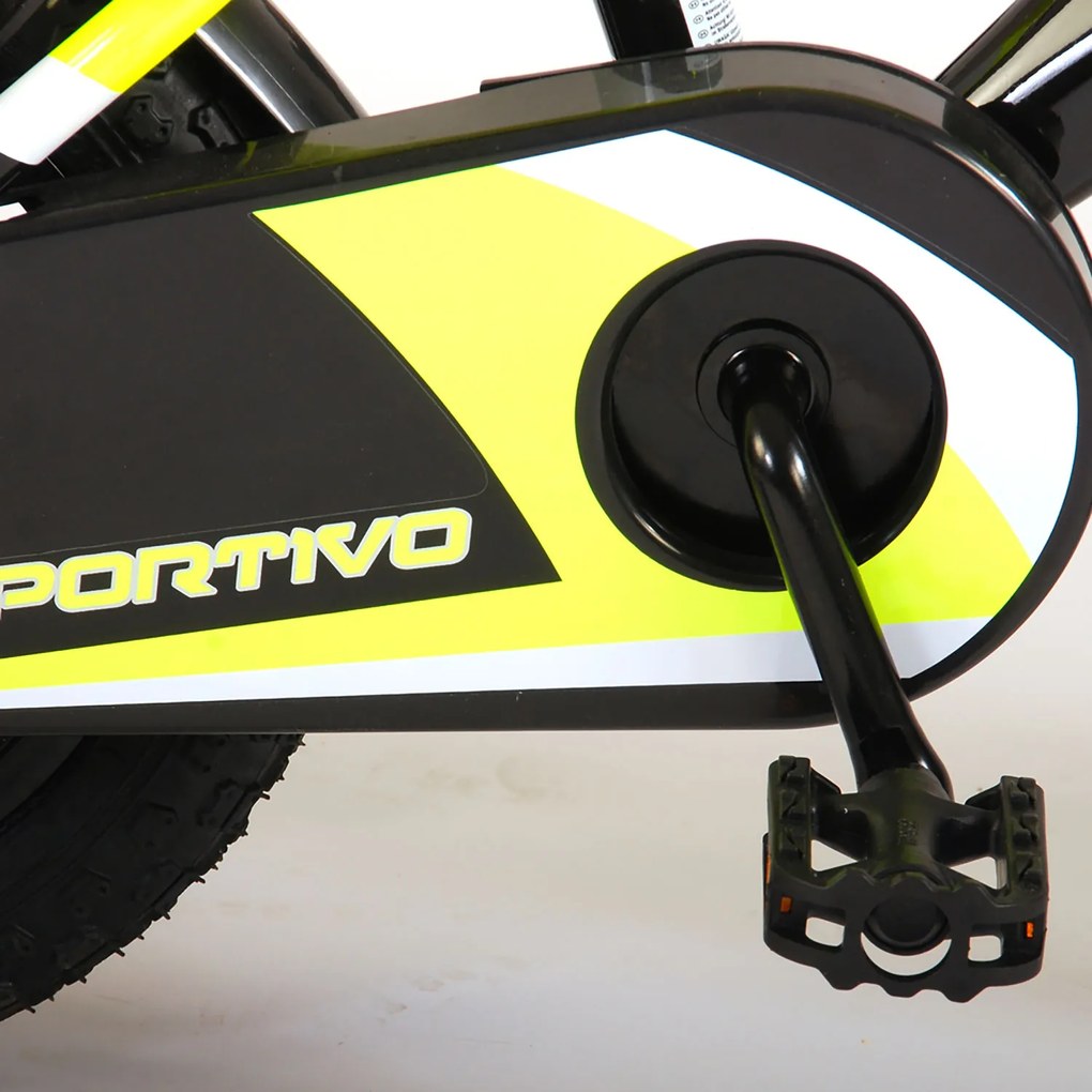 Bicicletta per Bambini 12" Stabilizzatori e Freni Caliper Giallo...