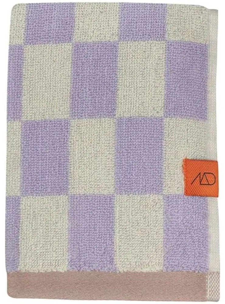 Set di 2 asciugamani in cotone biologico giallo chiaro e viola 40x55 cm Retro - Mette Ditmer Denmark