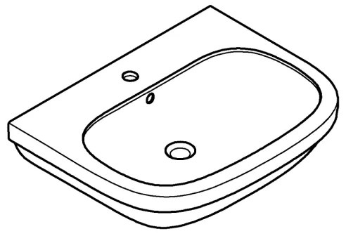 GROHE 39323000 - Lavabo EURO CERAMIC 650 × 514 mm ceramica/bianco