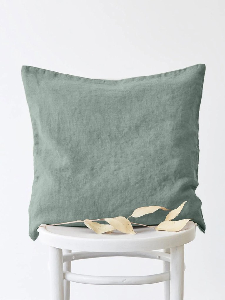 Copricuscino in lino Green Milieu
